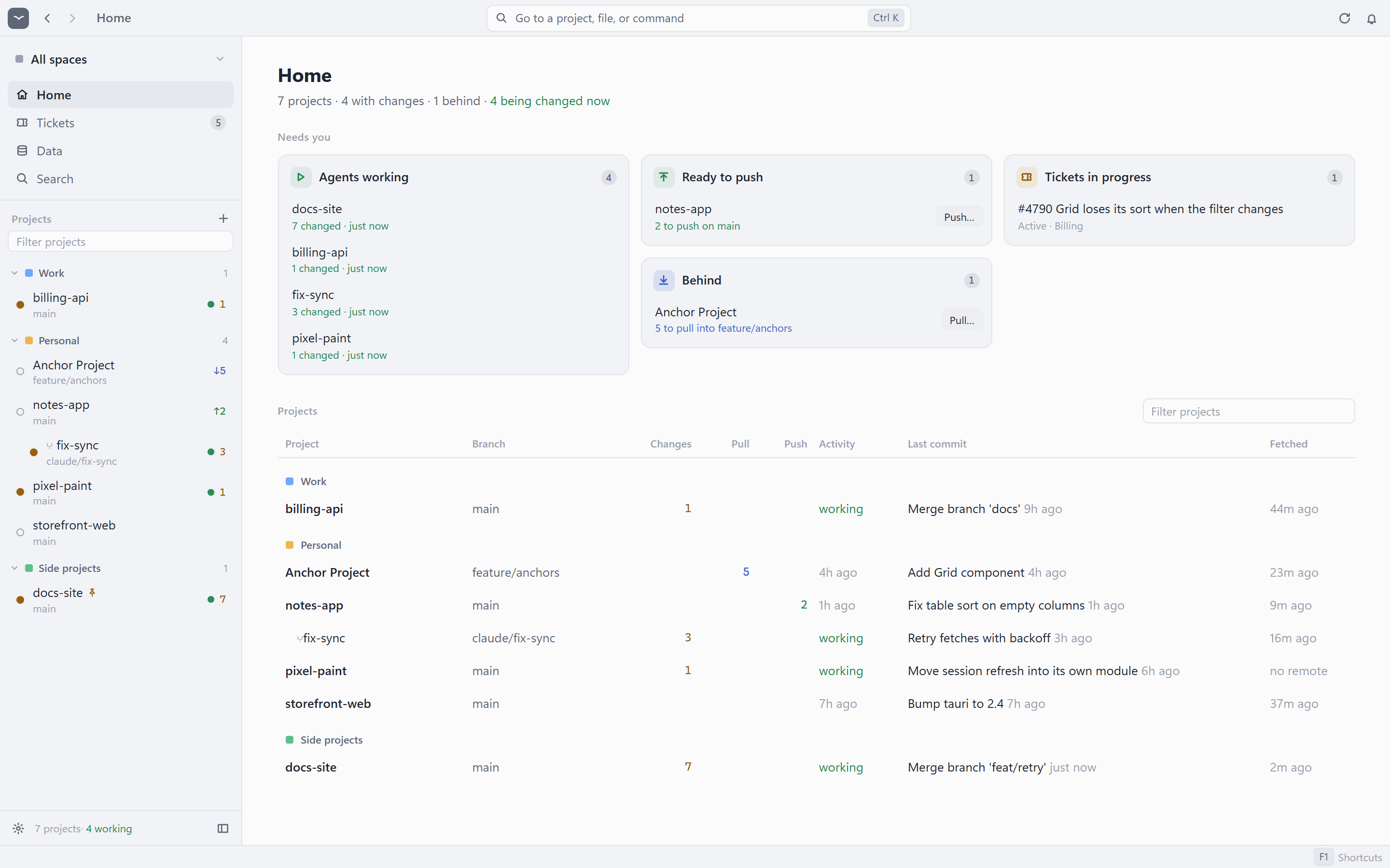 Tern Home in the light theme